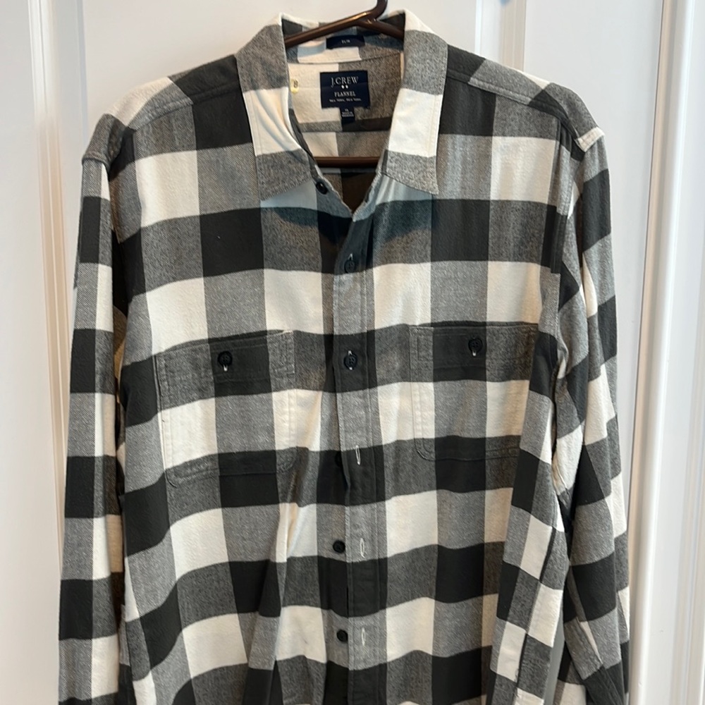 J Crew Flannel. Slim fit size XL. Barely warn.